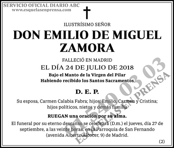 Emilio de Miguel Zamora